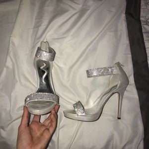 Rhinestone sparkly heels